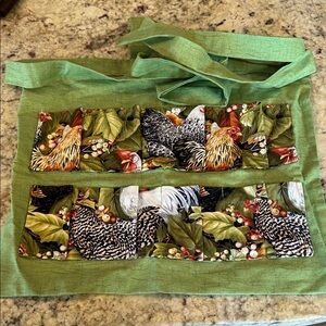 Egg collection apron-handmade